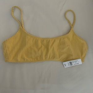 Yellow pacsun bikini top only size Large